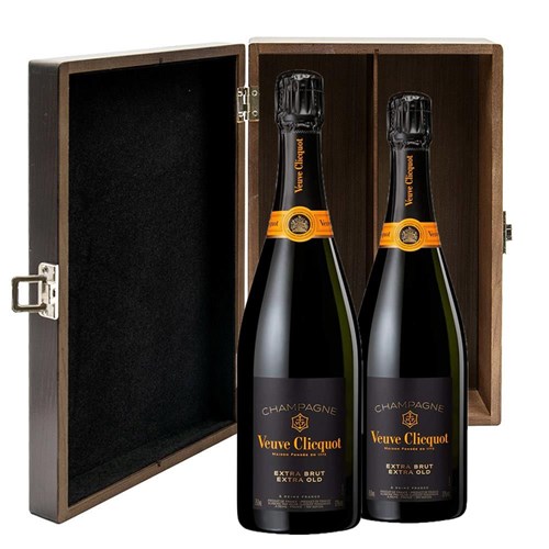 Veuve Clicquot Extra Brut Extra Old Champagne 75cl Double Luxury Gift Boxed Champagne